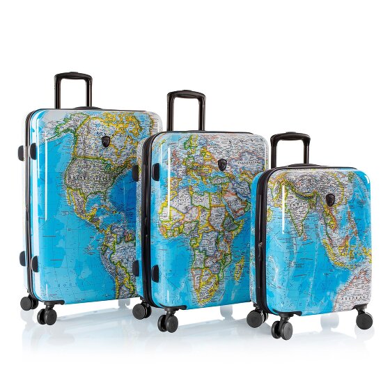 Heys Black Camo 4 wheels Suitcase set 3-piece with expansion pleat