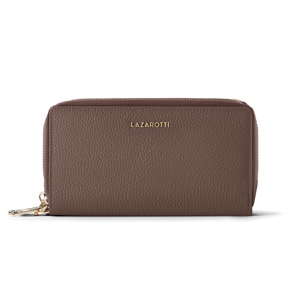 Lazarotti Bologna Leather XL Double Zip-Around Wallet, RFID-Protected, 20 cm