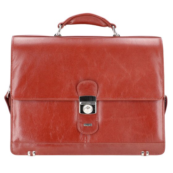 Alassio Mocca briefcase leather 38 cm laptop compartment
