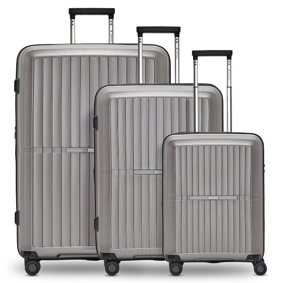 Pactastic Collection 01 4-wheel suitcase set, 3 pieces, with expansion fold