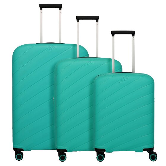 Travelite Burano 4 wheels Suitcase set 3-piece with expansion pleat
