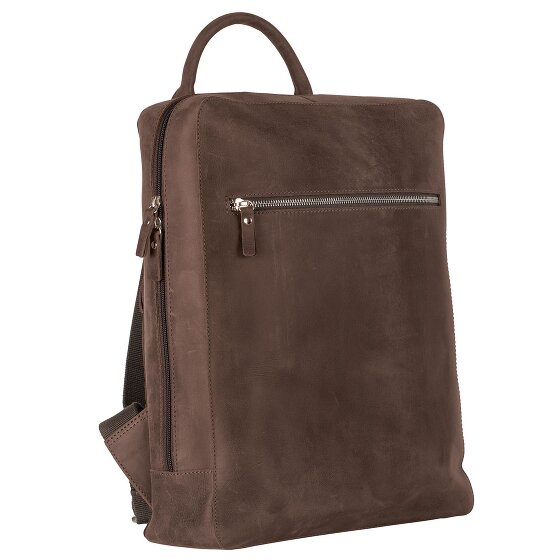 Leonhard Heyden Salisbury backpack leather 37 cm laptop compartment
