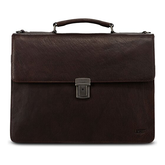 Jost Glasgow Briefcase RFID protection Genuine Leather 40 cm Laptop compartment