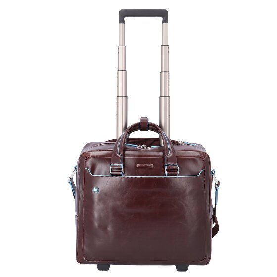 Piquadro Blue Square 2 wheels Wheeled briefcase Genuine Leather 36 cm Laptop compartment