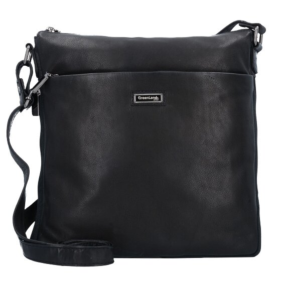 Greenland Nature Black Nappa Shoulder bag Leather 29 cm