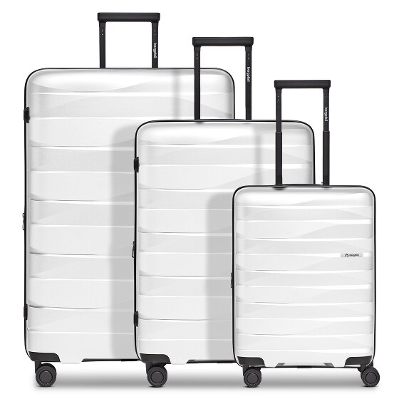 Bergpfeil Travel 4-wheel suitcase set, 3-piece, with stretch fold