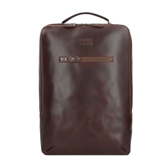 Buckle & Seam Leon backpack leather 41 cm laptop compartment