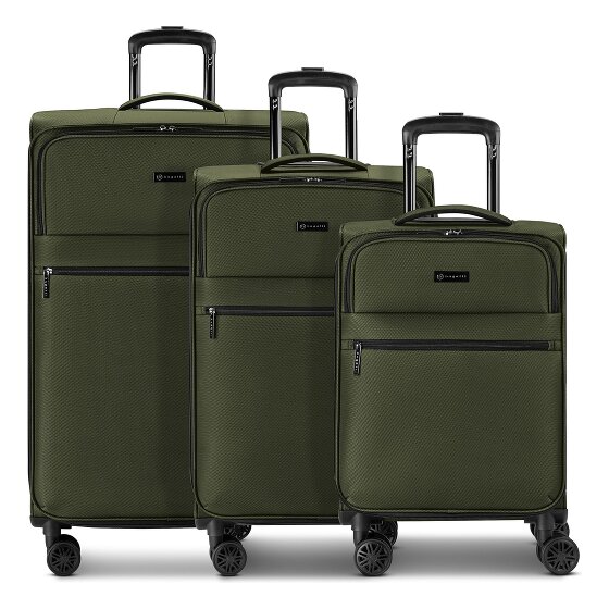Bugatti Valencia Soft 4 wheels Suitcase set 3-piece with expansion pleat