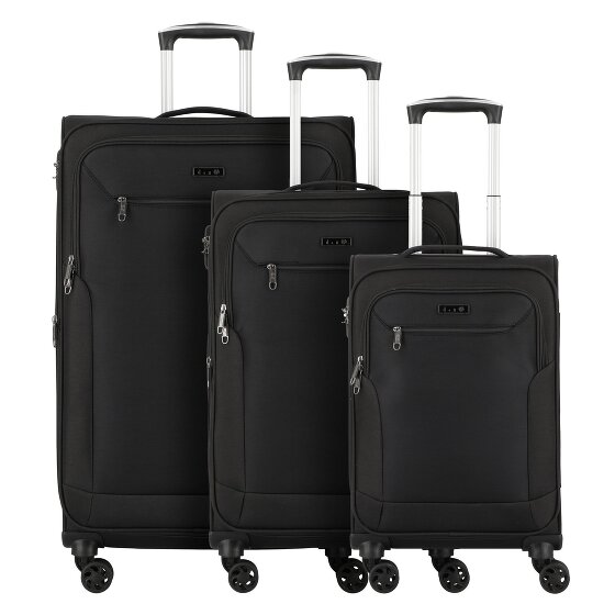 d&n Travel Line 6804 4 Roll Suitcase Set 3pcs.