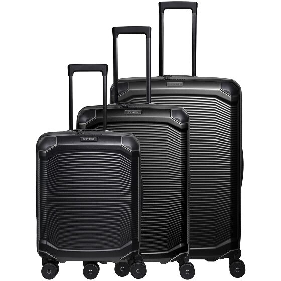 Travelite Millennium 4 wheels Suitcase set 3-piece with expansion pleat