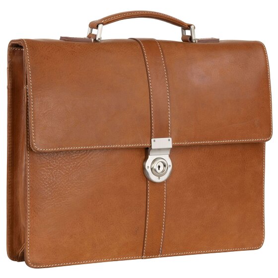 Leonhard Heyden Bergamo briefcase leather 38 cm laptop compartment