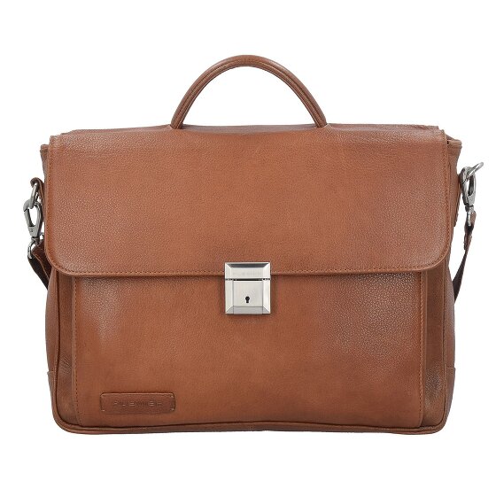 Plevier 400 series briefcase leather 40 cm laptop compartment