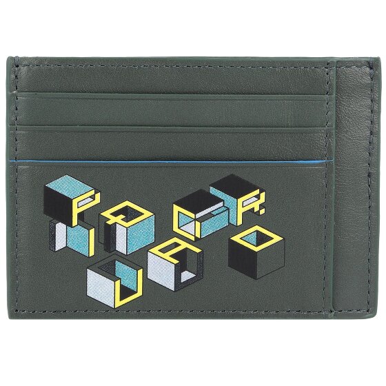 Piquadro Blue Square Revamp credit card holder RFID leather 11.5 cm