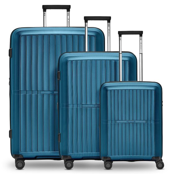 Pactastic Collection 01 4-wheel suitcase set, 3 pieces, with expansion fold