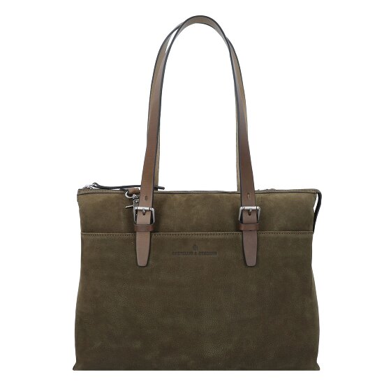 Castelijn & Beerens Nubuck Shoulder Bag Leather 40 cm Laptop compartment