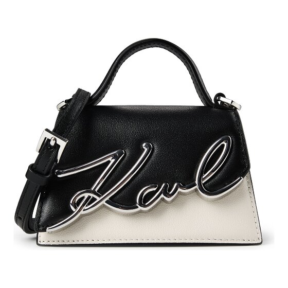 Karl Lagerfeld Signature 2.0 Mini Bag Handbag Genuine Leather 14.5 cm