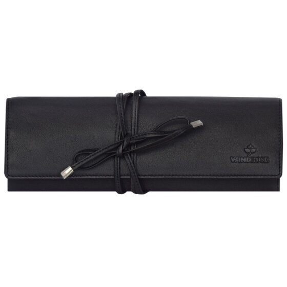 Windrose Nappa jewelry roll 23,5 cm leather