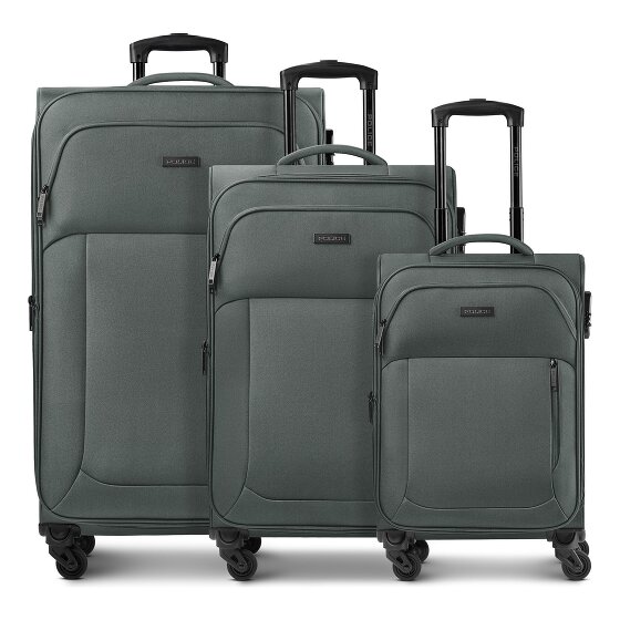 Police San Francisco 4 wheels Suitcase set 3-piece Expandable