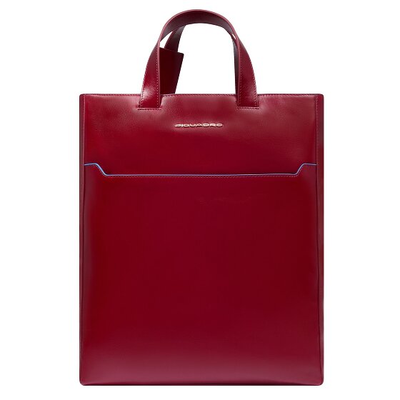 Piquadro Blue Square Shoulder Bag RFID protection Leather 30 cm Laptop compartment