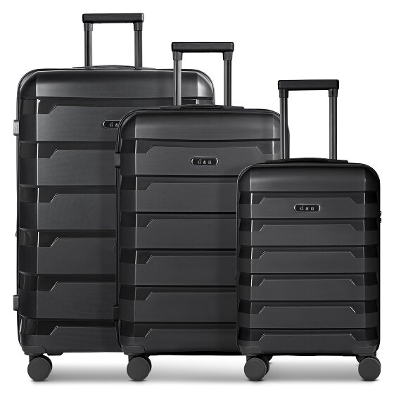 d&n South Dakota 4 wheels Suitcase set 3-piece with expansion pleat