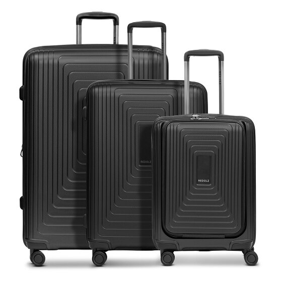 Redolz Essentials 14 4 wheels Suitcase set 3-piece with expansion pleat