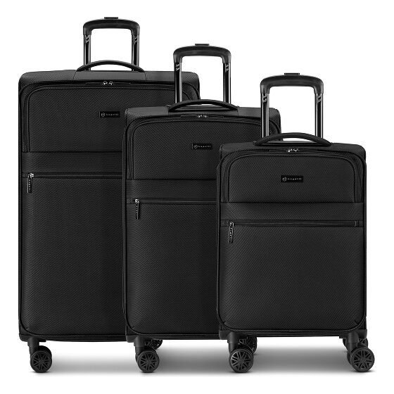 Bugatti Valencia Soft 4 wheels Suitcase set 3-piece with expansion pleat