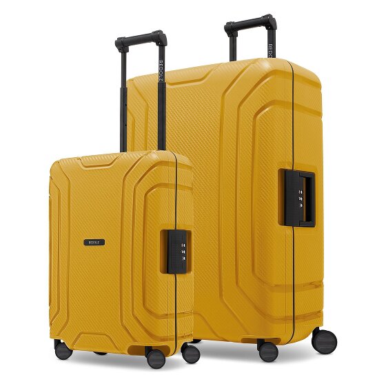 Redolz Essentials 15 4-wheel 15 Suitcase set S+L with Three-Point Lock