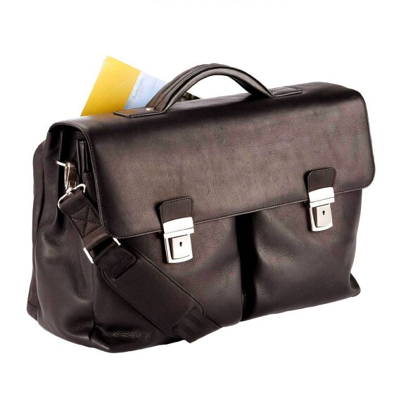Dermata Briefcase leather 43 cm laptop compartment