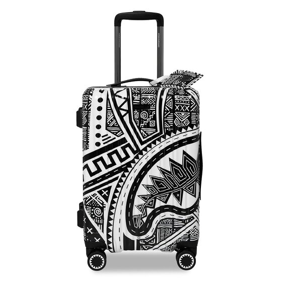 Sprayground Printed Zipper Shark AI Journey to the Mind 4 wheels Cabin trolley 55 cm