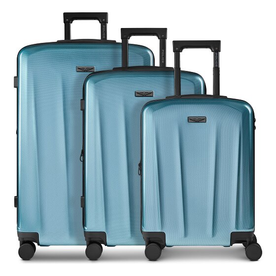 Police New York 4 wheels Suitcase set 3-piece Expandable