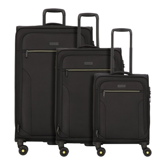d&n Travel Line 9704 4 wheels Suitcase set 3-piece with expansion pleat