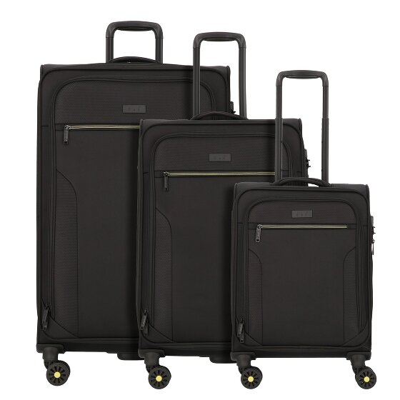 d&n Travel Line 9704 4 wheels Suitcase set 3-piece with expansion pleat