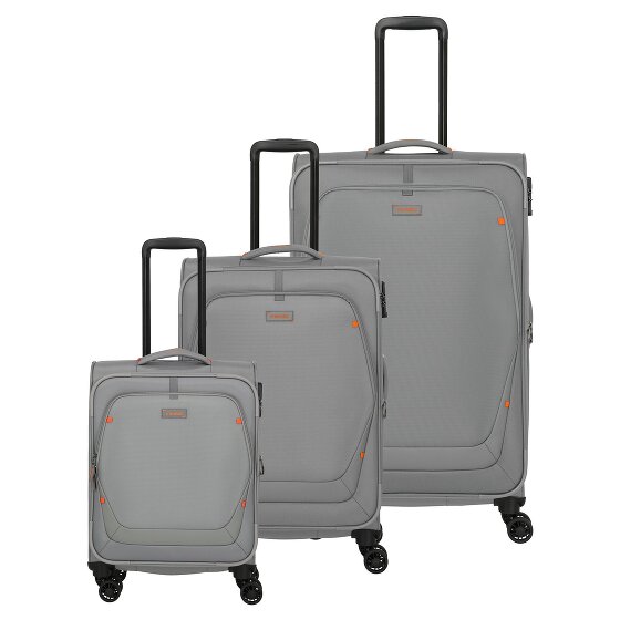 Travelite Umbria 4 wheels Suitcase set 3-piece with expansion pleat