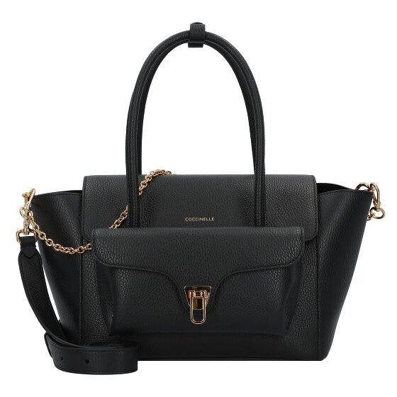 Coccinelle Double Beat Shoulder Bag Genuine Leather 31 cm