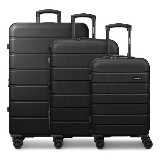 Saxoline Miami 4 wheels Suitcase set 3-piece with expansion pleat