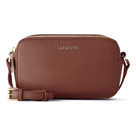 Lazarotti Bologna Leather Shoulder Bag Camera-Bag Leather Double-Zip 18 cm