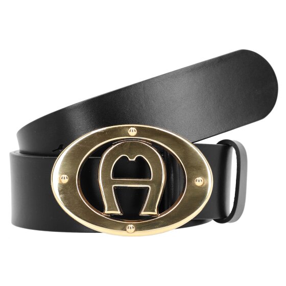 Aigner Logo belt leather