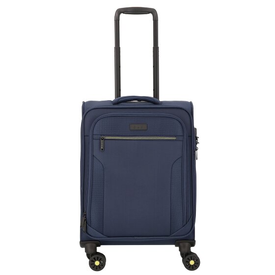 d&n Travel Line 9704 4 wheels Cabin trolley S 55 cm with expansion pleat