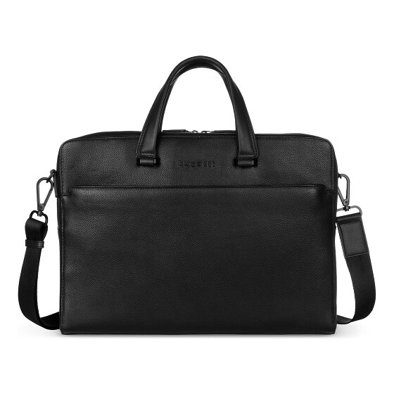 Bugatti Black Briefcase Leather 39 cm Laptop compartment