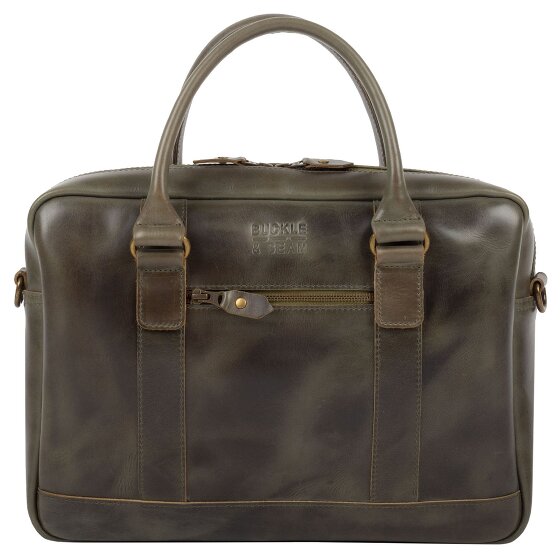 Buckle & Seam Everett briefcase leather 38 cm laptop compartment