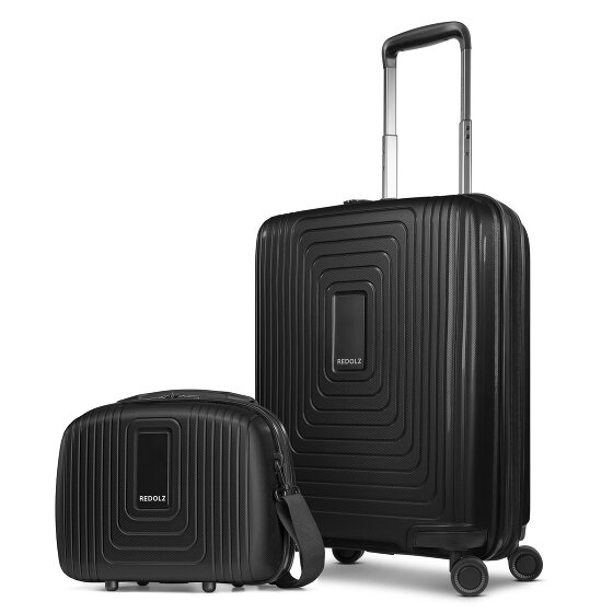 Redolz Essentials 14 suitcase set 2 pcs. cabin trolley with stretch fold & beauty case
