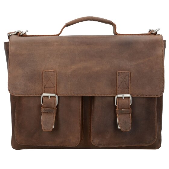 Leonhard Heyden Salisbury briefcase leather 39 cm laptop compartment
