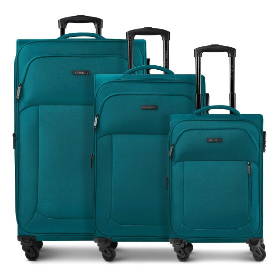Police San Francisco 4 wheels Suitcase set 3-piece Expandable