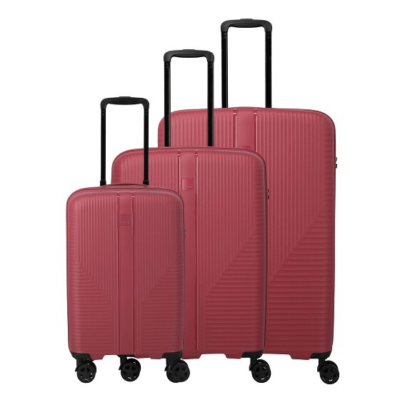 Travelite Air Stripe 4 wheels Suitcase set 3-piece with expansion pleat