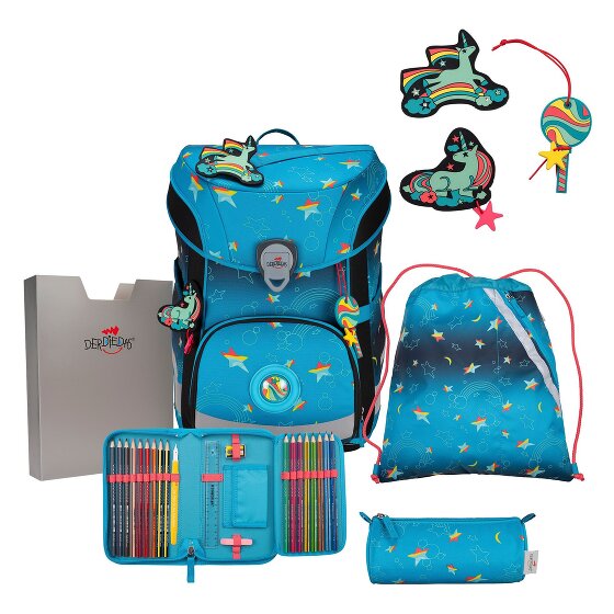 DerDieDas ErgoFlex Easy LED School bag set 5-piece