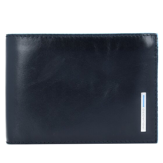 Piquadro Blue Square Wallet Genuine Leather 12.5 cm