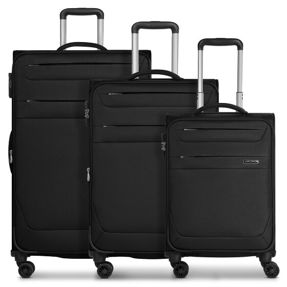 Worldpack Chicago 4 wheels Suitcase set 3-piece with expansion pleat