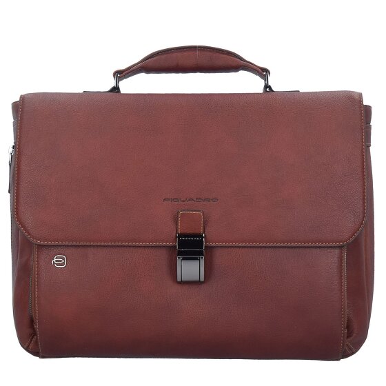 Piquadro Black Square briefcase leather 40 cm laptop compartment