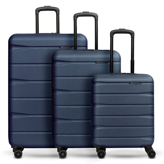 Franky Munich 4.0 4-wheel suitcase set 3-piece with stretch fold