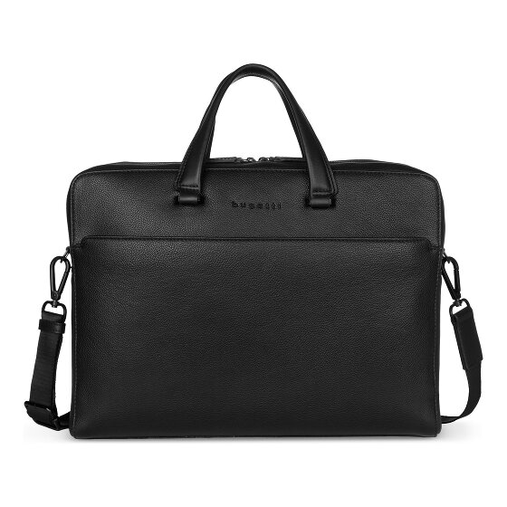Bugatti Black Briefcase Leather 38 cm Laptop compartment
